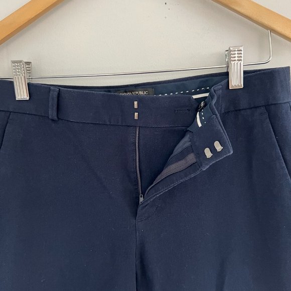 Banana Republic Navy Blue Women's Logan Trouser Pants Size 4S - Picture 2 of 5